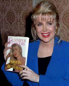 Gennifer Flowers in 1995 met haar autobiografie