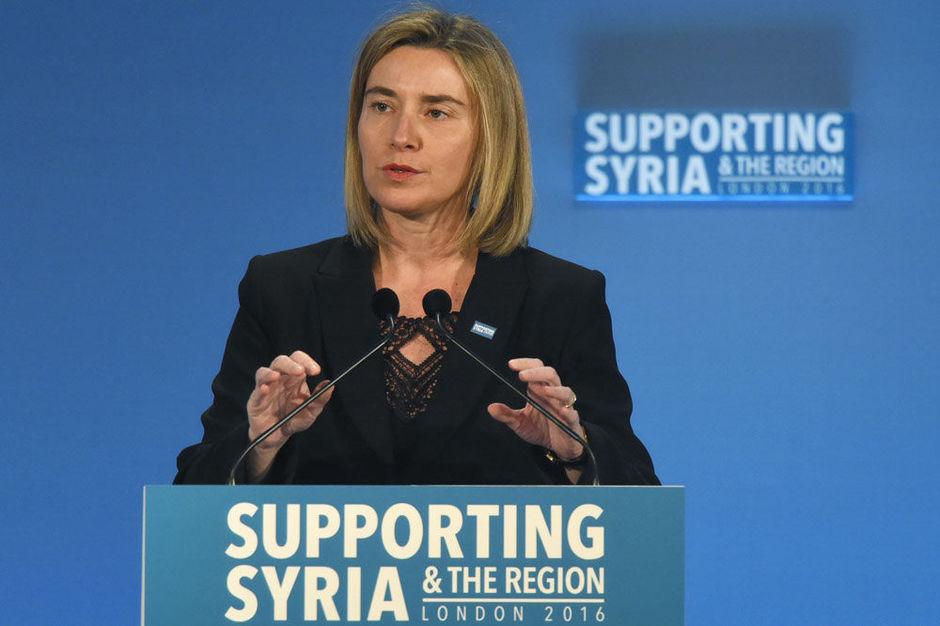 De Europese minister van Buitenlandse Zaken Federica Mogherini