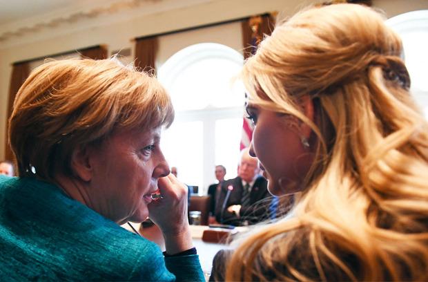 Met Angela Merkel: 'Als een issue me na aan het hart ligt, doe ik mijn zeg.'