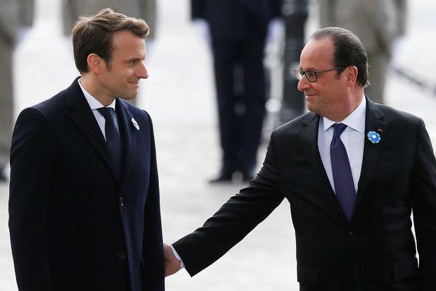 Emmanuel Macron en François Hollande