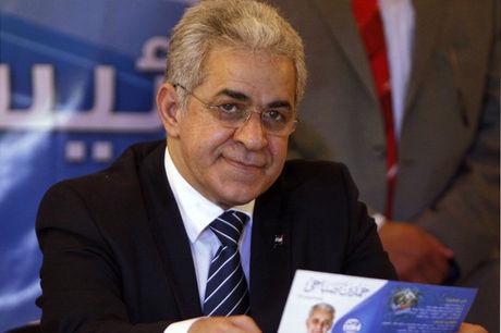 Hamdien Sabahi, de enige tegenkandidaat van Sisi.