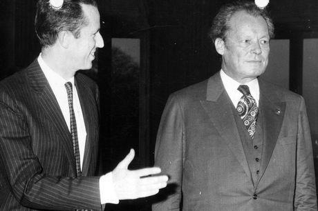 Koning Boudewijn en Willy Brandt