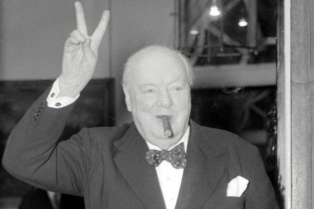 Winston Churchill op 17 september 1954.