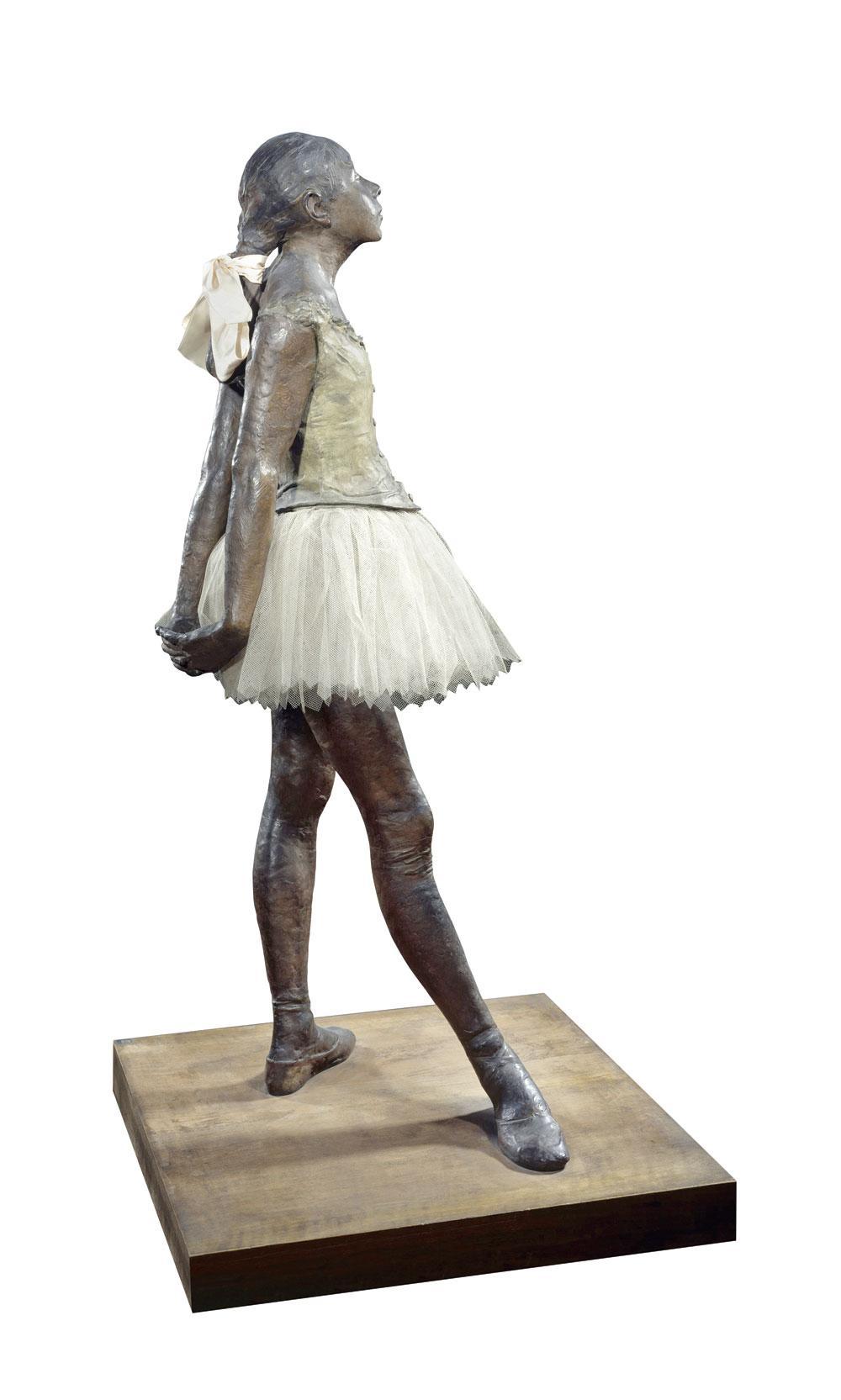 La Petite danseuse de 14 ans, Edgar Degas, 1881 (H. 98 cm × L. 35,2 cm × l. 24,5 cm).