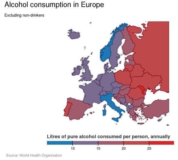 Quels sont les pays où on boit le plus infographie