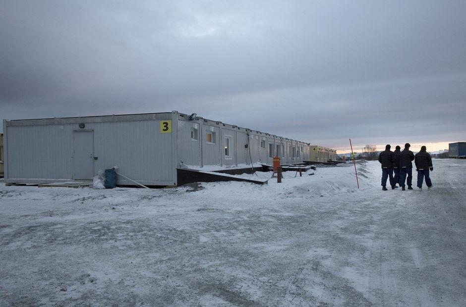 Le nouveau centre d'accueil pour réfugiés à Kirkenes, Norvège. 