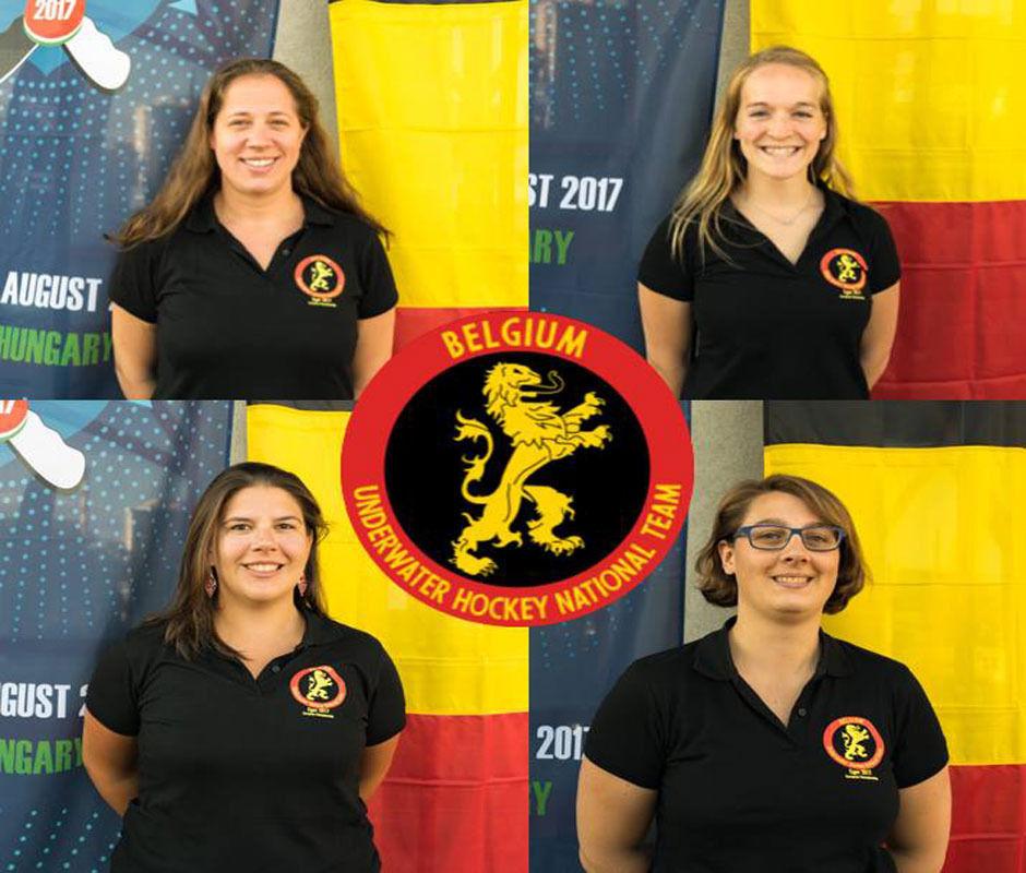 Laurie, Séverine, Cindy et Nathalie sont les 4 joueuses du club de Louvain-La-Neuve a avoir été sélectionnées pour les championnats du monde à Québec