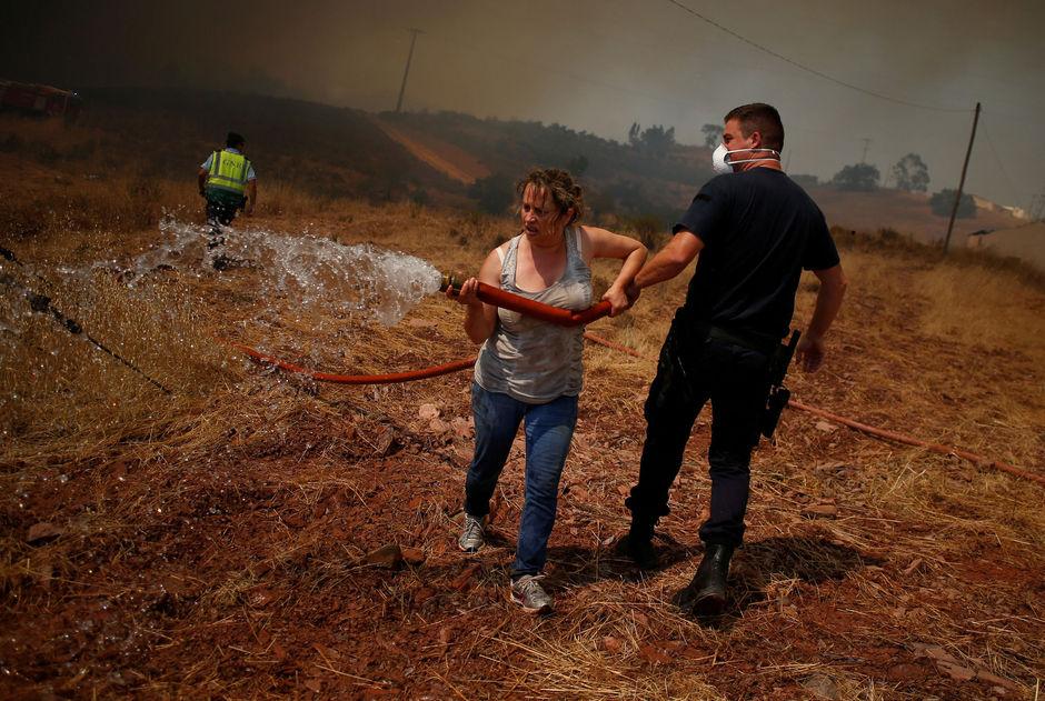 Incendie au Portugal, été 2018. 