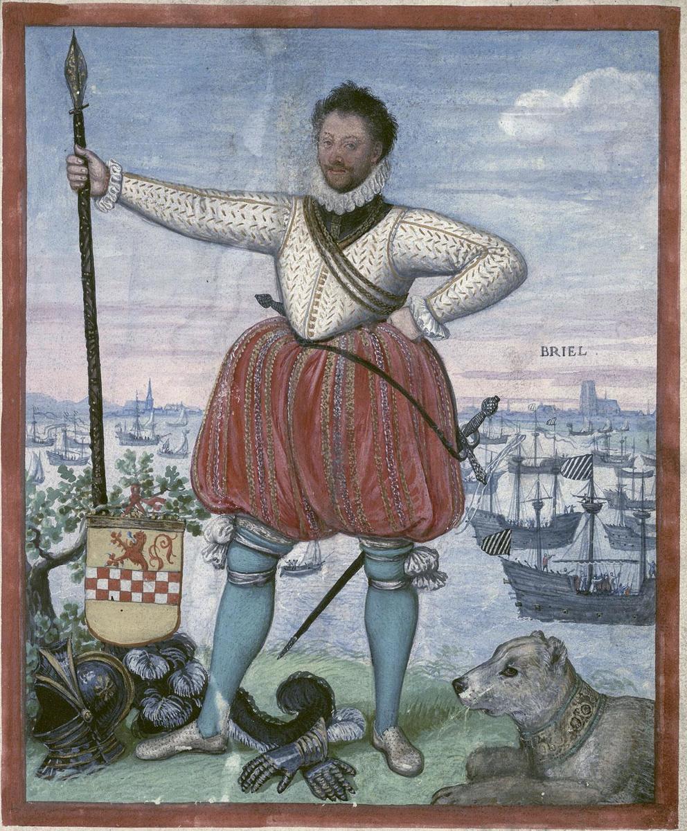 Le Liégeois Guillaume II de La Marck s'impose à la tête des Gueux de mer en 1571. L'année suivante, il prend la cité de La Brielle et déclenche ainsi le soulèvement des XVII Provinces.
