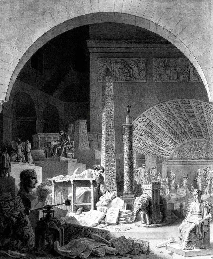 Dominique-Vivant Denon répertorie les trouvailles ramenées d'Egypte. Premier directeur du Louvre, il a largement profité du butin de guerre français.