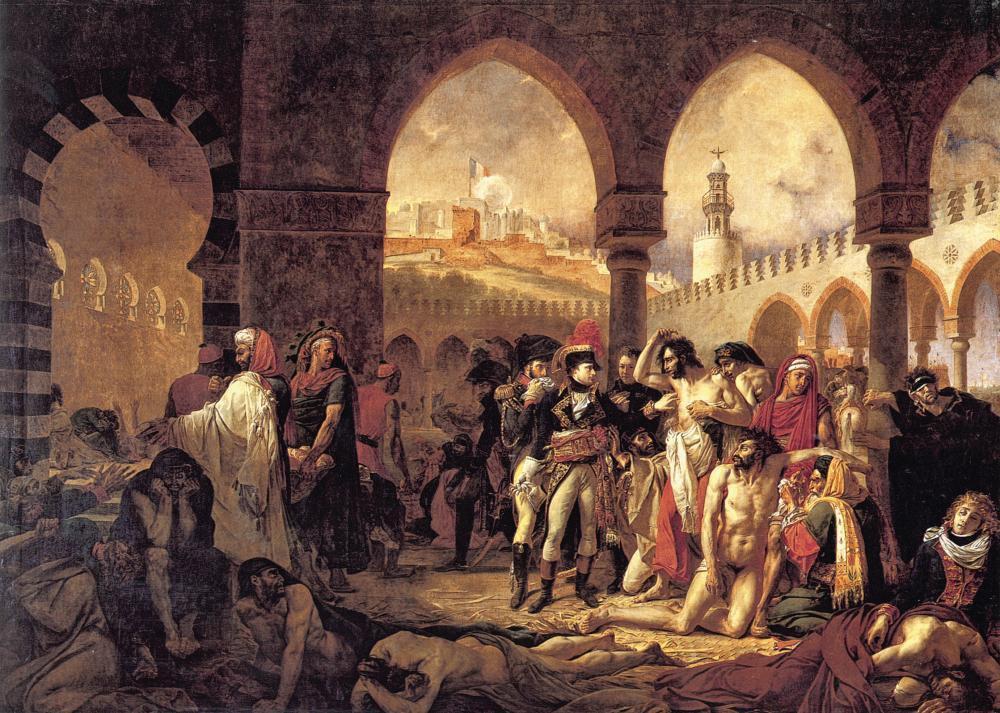 Napoléon visitant les pestiférés de Jaffa, Antoine-Jean Gros, 1804. Cet acte prouve l'intrépidité du général Bonaparte, mais il est également l'oeuvre d'un grand communicateur.