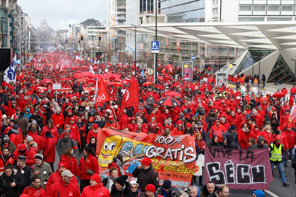 Manifestation à Bruxelles: 10.000 manifestants