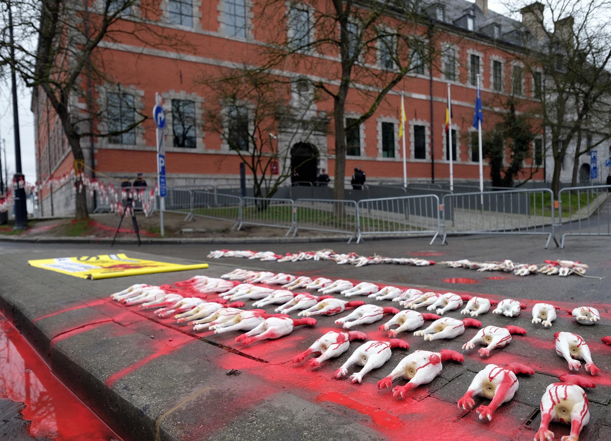 Amnesty International protestait en mars 2018 contre la vente d'armes aux pays qui violent les droits humains.