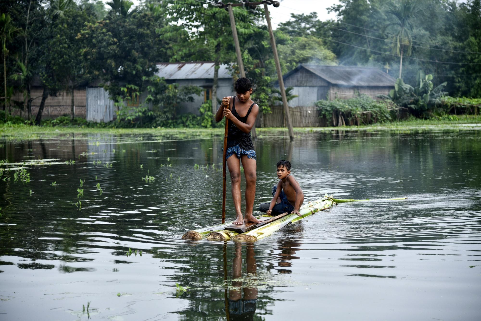 Près de 870.000 touchées par les inondations en Inde