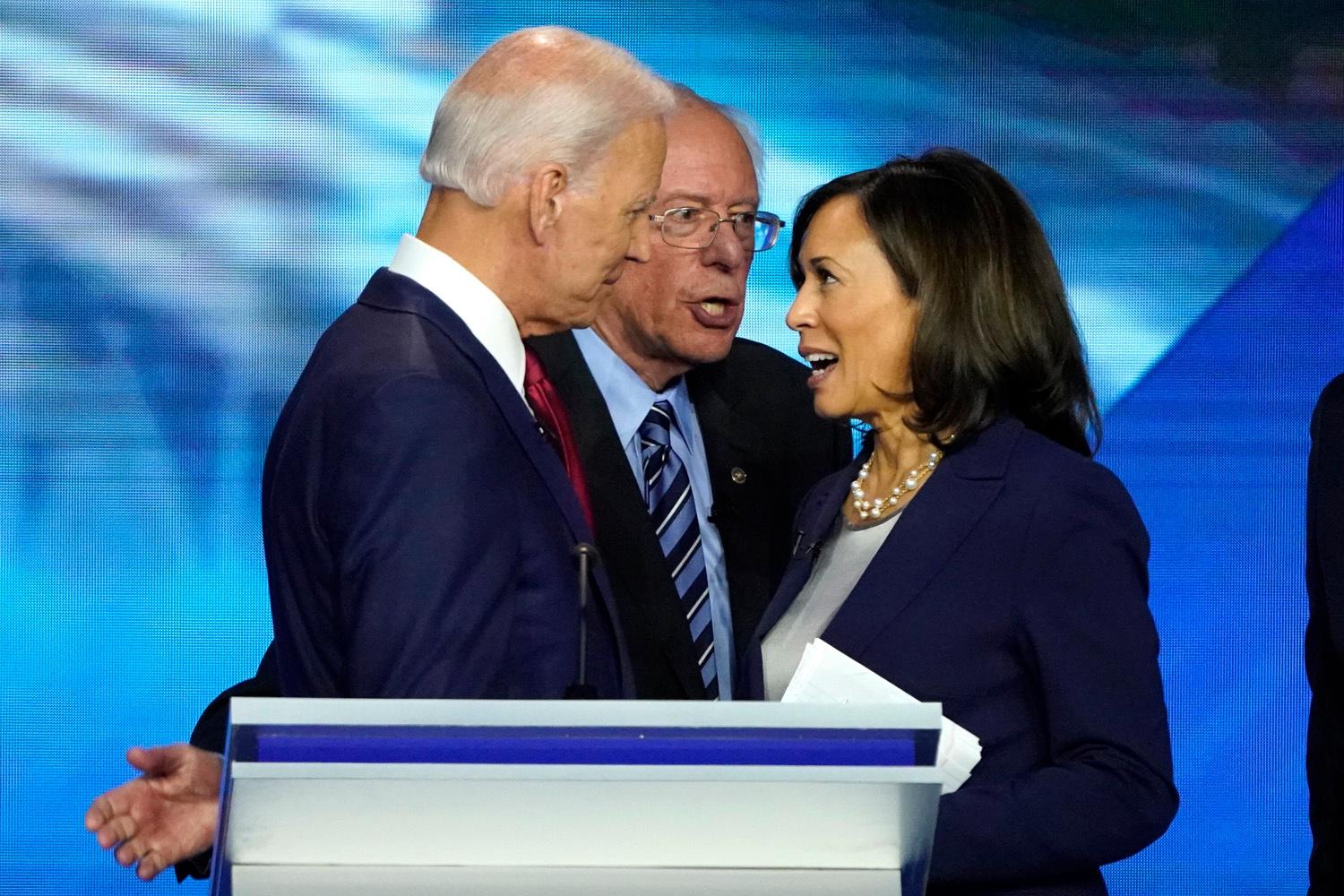 Joe Biden, Bernie Sanders et Kamala Harris