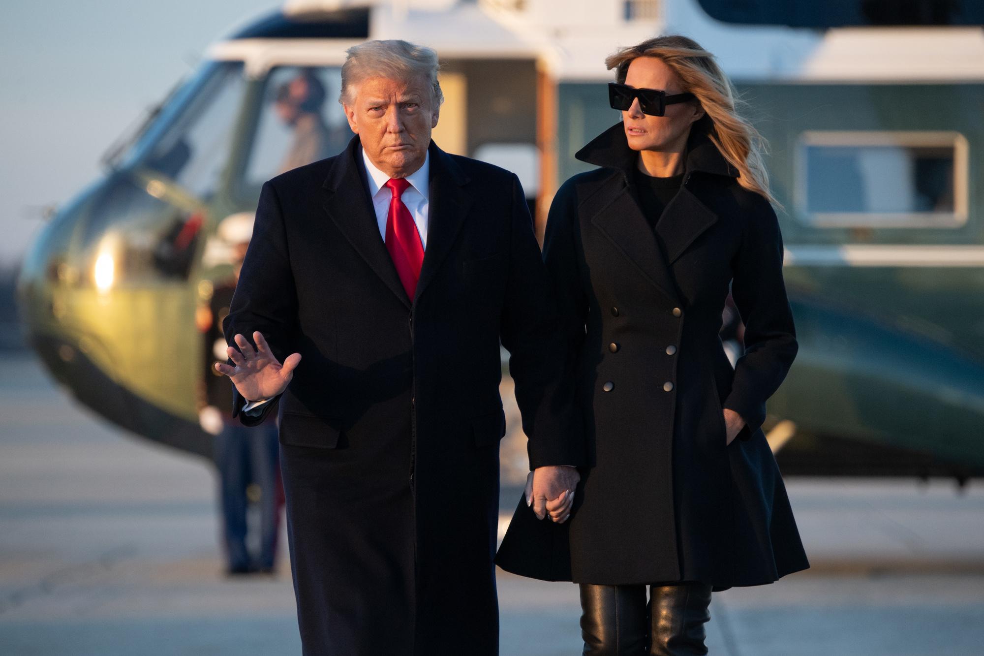 Donald et Melania Trump, à Mar-a-Lago pour Noël