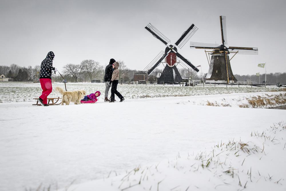 Les Pays Bas sous la neige