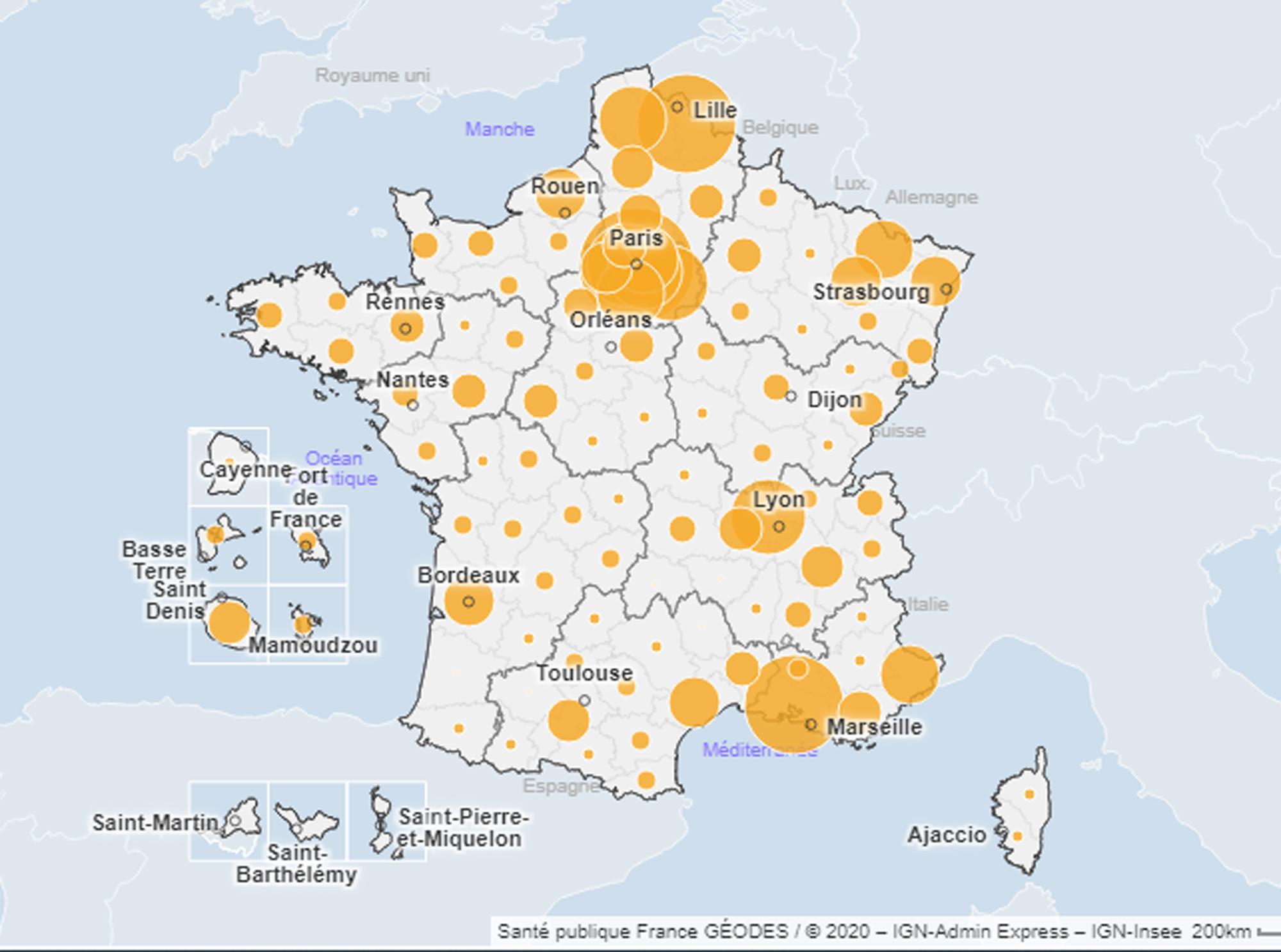 Nombre de personnes en réanimation en France avec diagnostic Covid-19 en date du 29 mars 2021.