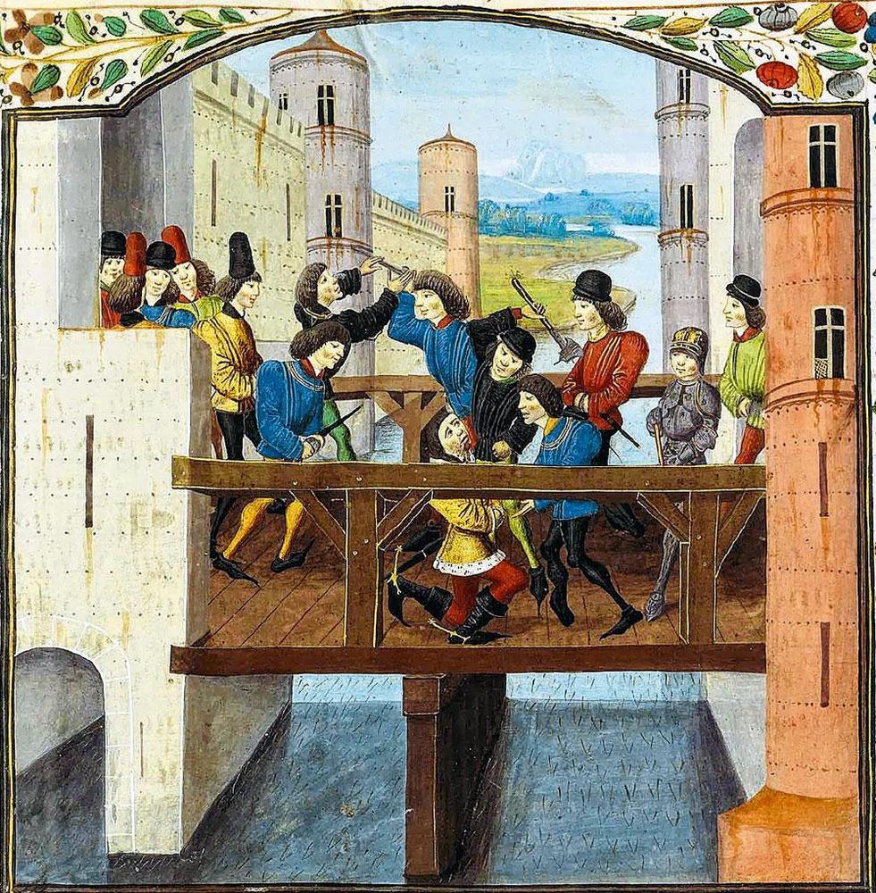 La concertation entre les Armagnacs et les Bourguignons organisée sur un pont à Montereau prit fin avec l'assassinat de Jean sans Peur, comte de Bourgogne, par un accompagnateur du prince héritier Charles.