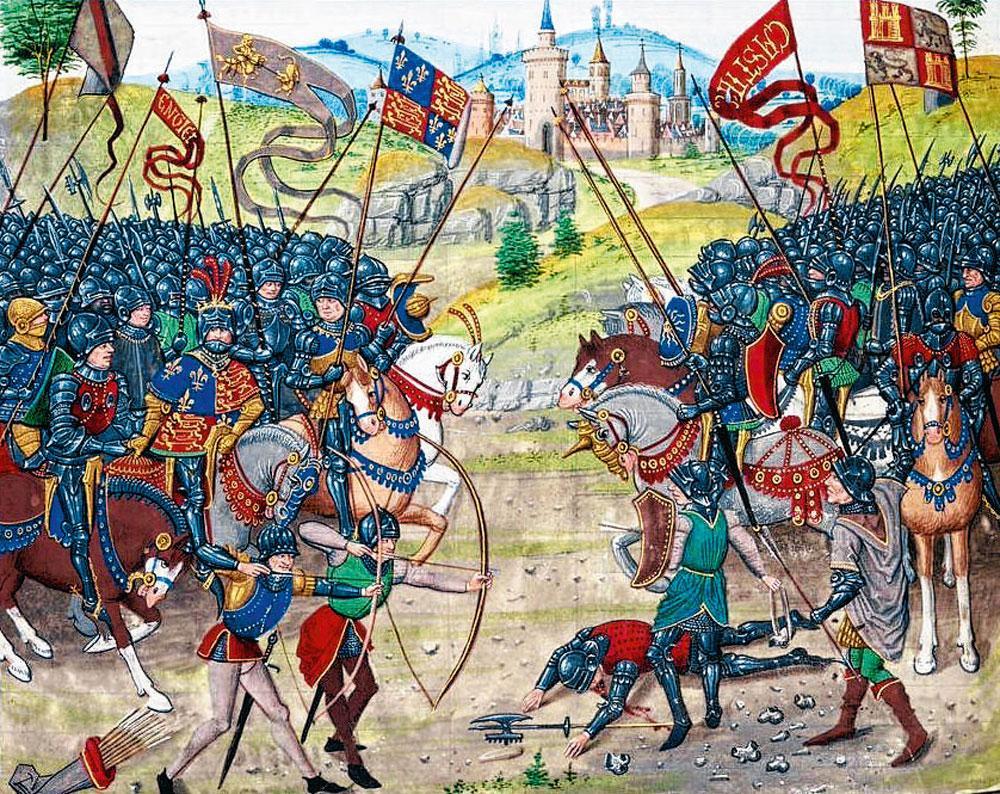 La bataille de Najera opposa en 1367 deux parties : les Anglais se trouvaient au côté du roi d'Espagne, Pierre le Cruel, tandis que les Français épaulaient le prince Henri, son demi-frère et prétendant au trône.