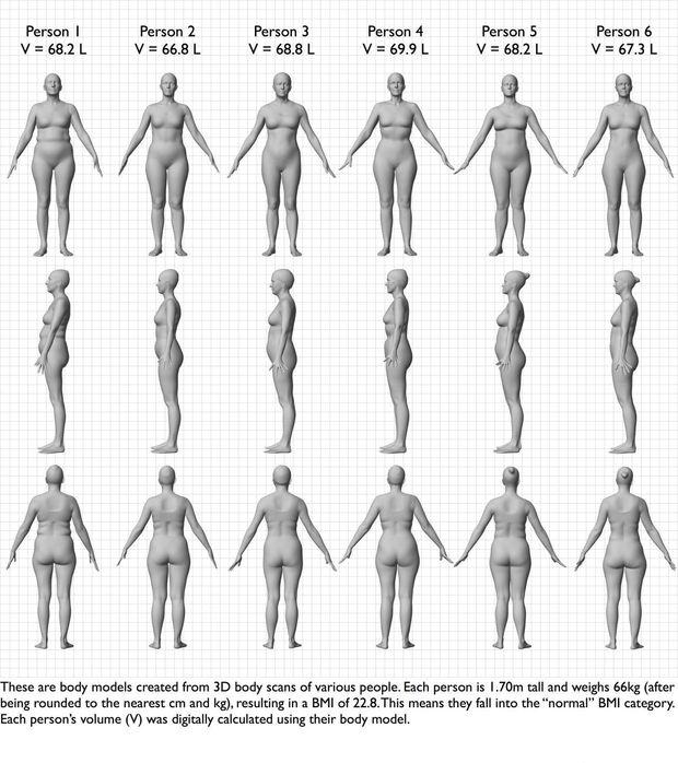 Dit beeld bewijst hoe misleidend BMI kan zijn