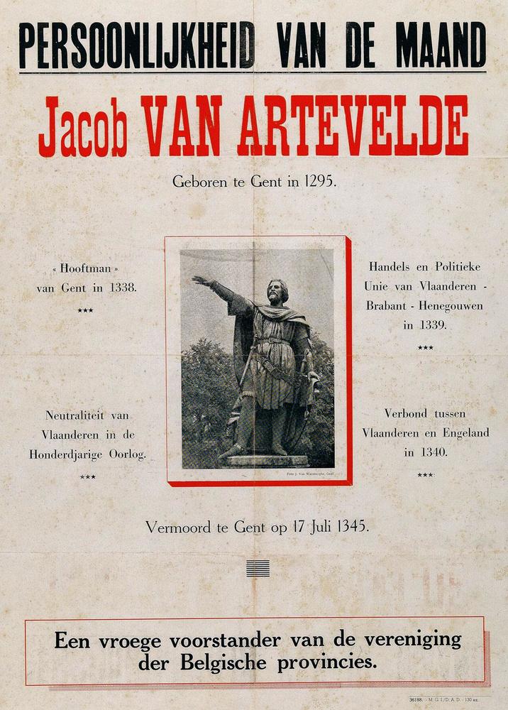 Jacques van Artevelde est une figure légendaire à Gand et partout en Flandre. Ici, il symbolise une 