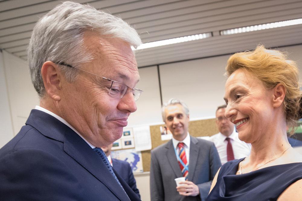 Didier Reynders et Marija Pejcinovic Buric, la nouvelle secrétaire générale du Conseil de l'Europe pour cinq ans