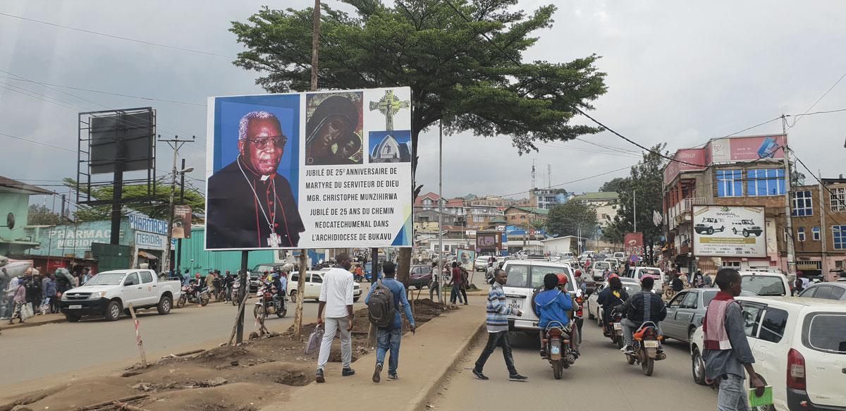La place où, il y a vingt-cinq ans, l'archevêque de Bukavu était assassiné. Un crime toujours impuni.
