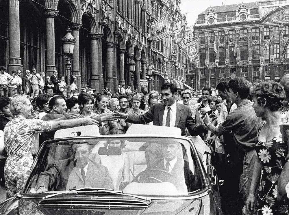 1970 : l'arrivée dans la gloire sur la Grand-Place de Bruxelles.