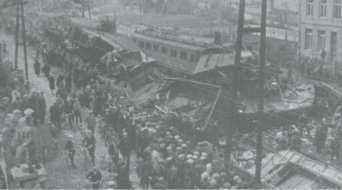 L'épouvantable collision de Halle, en 1929.