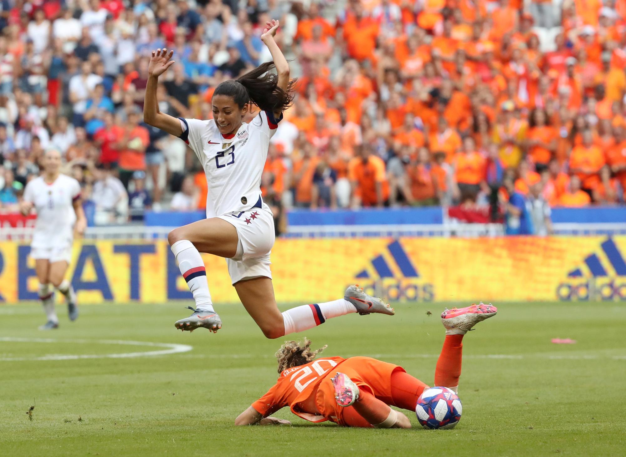 La finale de la Coupe du Monde féminine de football USA vs Pays-Bas.