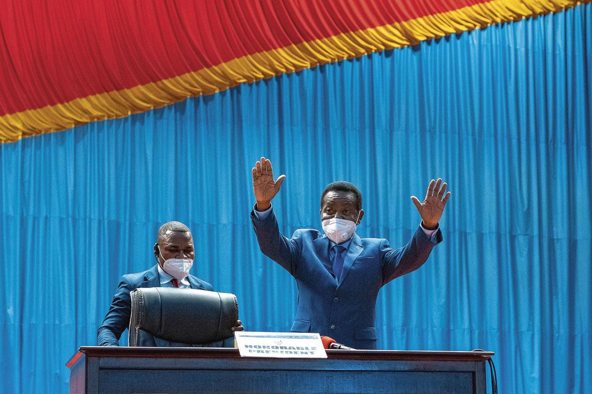 Christophe Mboso Nkodia, président de l'Assemblée nationale, un ex-allié de Joseph Kabila.
