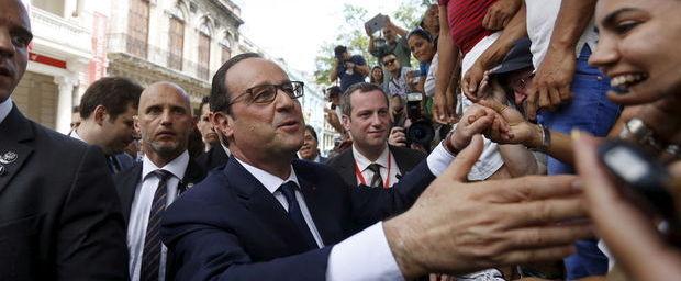 En visite à Cuba, François Hollande reçu par Fidel Castro
