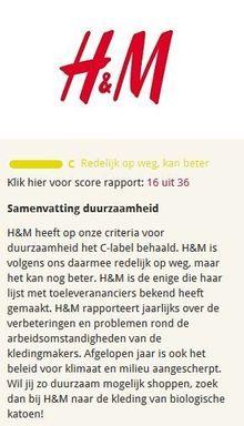 Score van H&M 