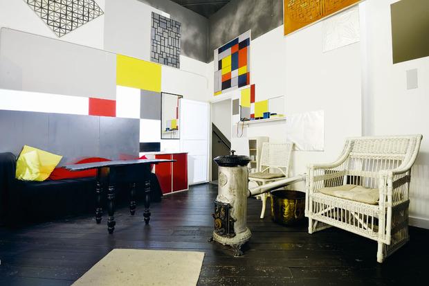 Mondriaans atelier, gereconstrueerd in Amersfoort.