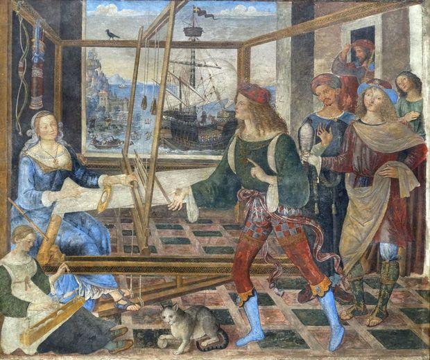  'Penelope with the Suitors' van Pinturicchio (1454-1513) 