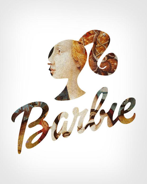 Barbie + Portrait of Simonetta Vespucci van Piero di Cosimo