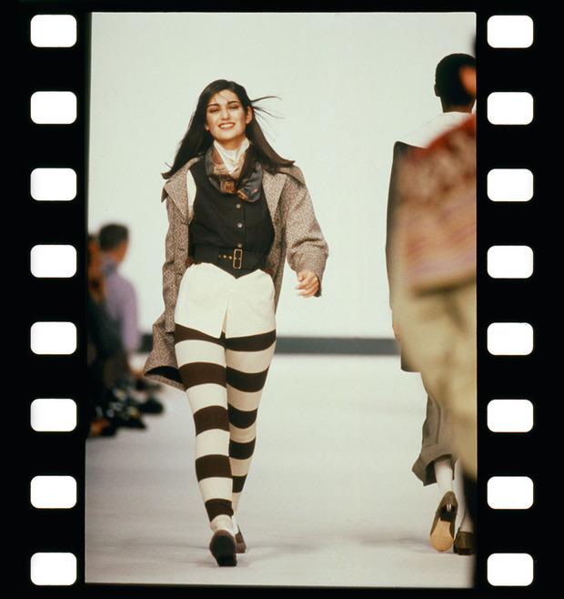 Scheerwolcreatie van Dries Van Noten (1990) voor de Woolmark Designers Fashion Show. 