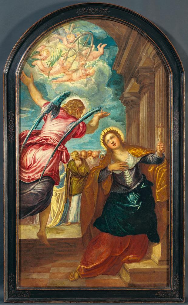 Het bewuste schilderij van Tintoretto: 'De Heilige Catharina' (1570).
