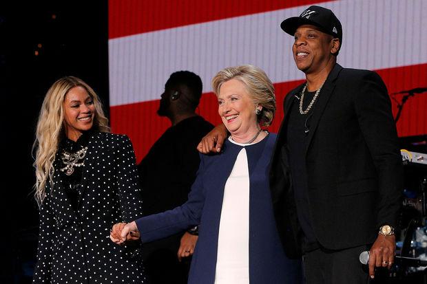 Hillary Clinton soutenue par Jay Z et Beyonce dans l'Ohio.