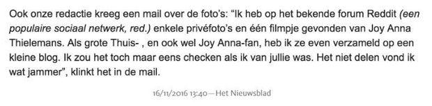 Zo zit de vork in de steel: Joy Anna Thielemans over de 'hack' van haar telefoon