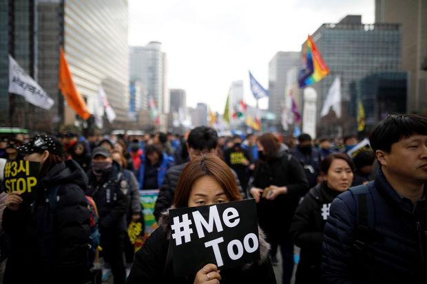 #Metoo protest in Seoul naar aanleiding van de Internationale Vrouwendag op 8 maart