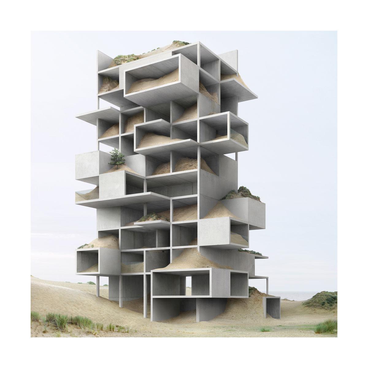 Met digitale technieken ontwerpt Filip Dujardin architecturale sculpturen, waarbij hij zich hier door Oostende liet inspireren.