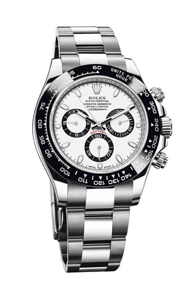 Bij Rolex is het zaak te investeren in sportieve stalen horloges, zoals deze Daytona.