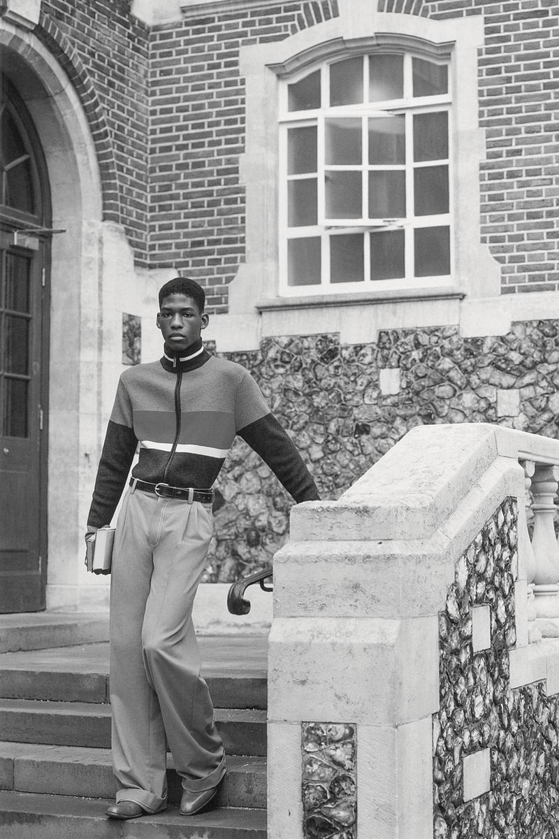 In Black Sunlight, de herfst-wintercollectie van 2021, exploreert Grace Wales Bonner de banden tussen het Verenigd Koninkrijk en de Caraïben. De looks houden het midden tussen sportswear en tailoring.