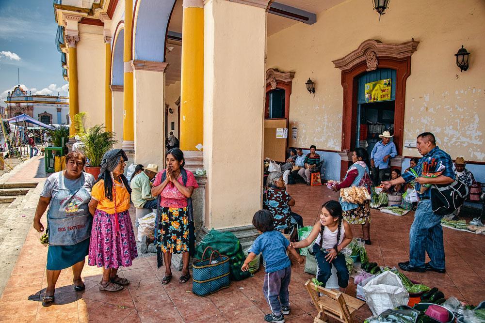 Het marktplein van Ocotlán, in Oaxaca.