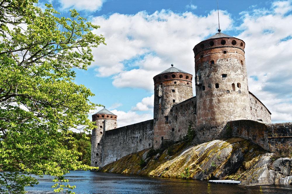 Het Olavinlinna-kasteel in Savonlinna.