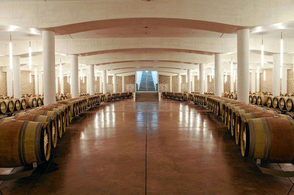 De wijnkelders van Cheval Blanc.