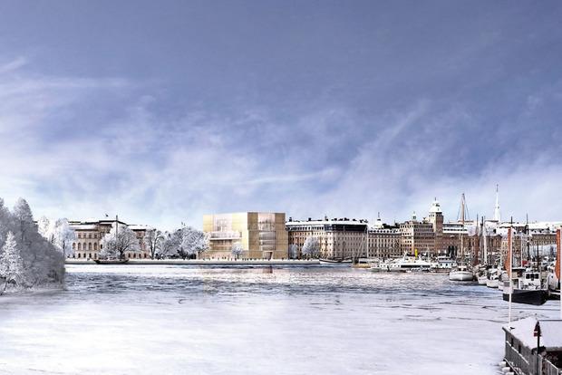 Projet de grande qualité architecturale, le monumental centre Nobel défigurerait, selon ses détracteurs, le coeur historique de Stockholm s'il venait à être construit.
