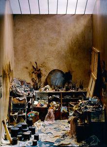 L'atelier de Francis Bacon, en 1986.